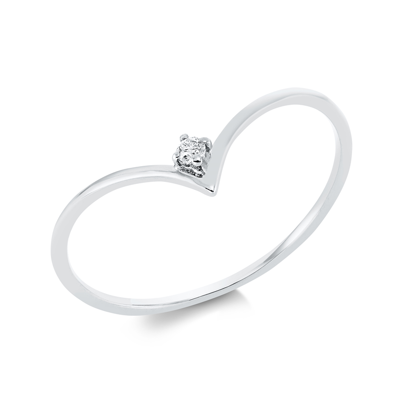 Image 90001764 - Ring 18 kt WG, 1 Brill. 0,02 ct, TW-si, Weite:54 =*=*= Unterkategorie: Modern Woman, ...