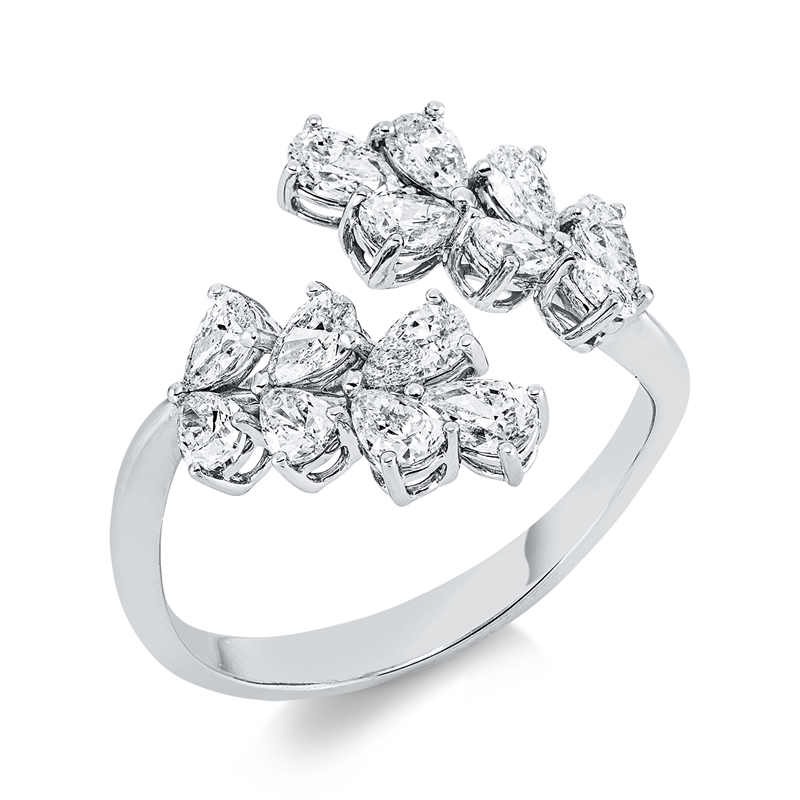 Image 90001772 - Ring 18 kt WG, 14 Tropfen 1,23 ct, TW-si, Weite:55 =*=*= Unterkategorie: Modern Woman, ...