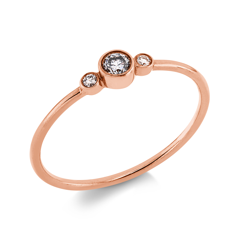 Image 90001782 - Ring 18 kt RG, 3 Brillanten 0,10 ct, TTLB-si, H:7,3 mm, B:3,3 mm, ...
