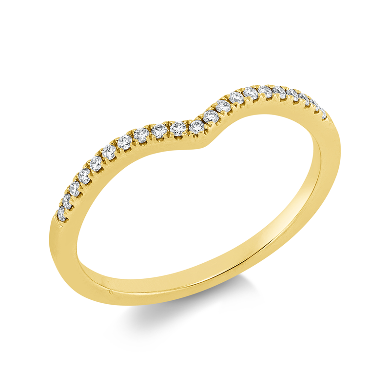 Image 90001783 - Ring 18 kt GG, 21 Brillanten 0,10 ct, TW-si, Weite:53 =*=*= Unterkategorie: Modern ...
