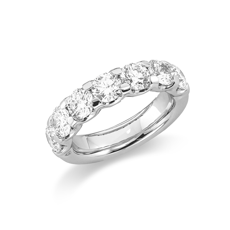 Image 90001843 - Ring 4er-Krappe 18 kt WG, GIA Premium Edition, 7 Brillanten 2,80 ct, TW-si, B:5,0 mm, ...
