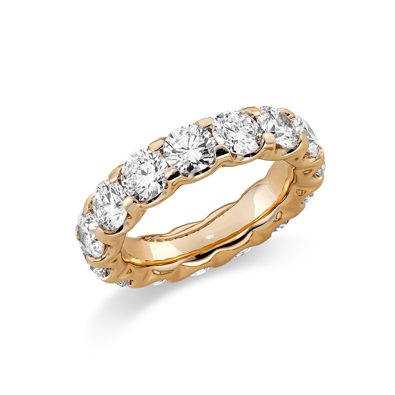 Image 90001844 - Ring 4er-Krappe 18 kt GG, GIA Premium Edition, 15 Brillanten 6,00 ct, TW-si, ...
