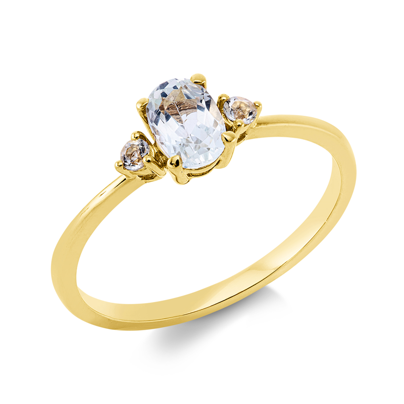 Image 90001855 - Ring 4er-Krappe 18 kt GG, 1 Amethyst 0,40 ct grün, 2 Amethyste 0,06 ct grün, H:9,4 mm, ...