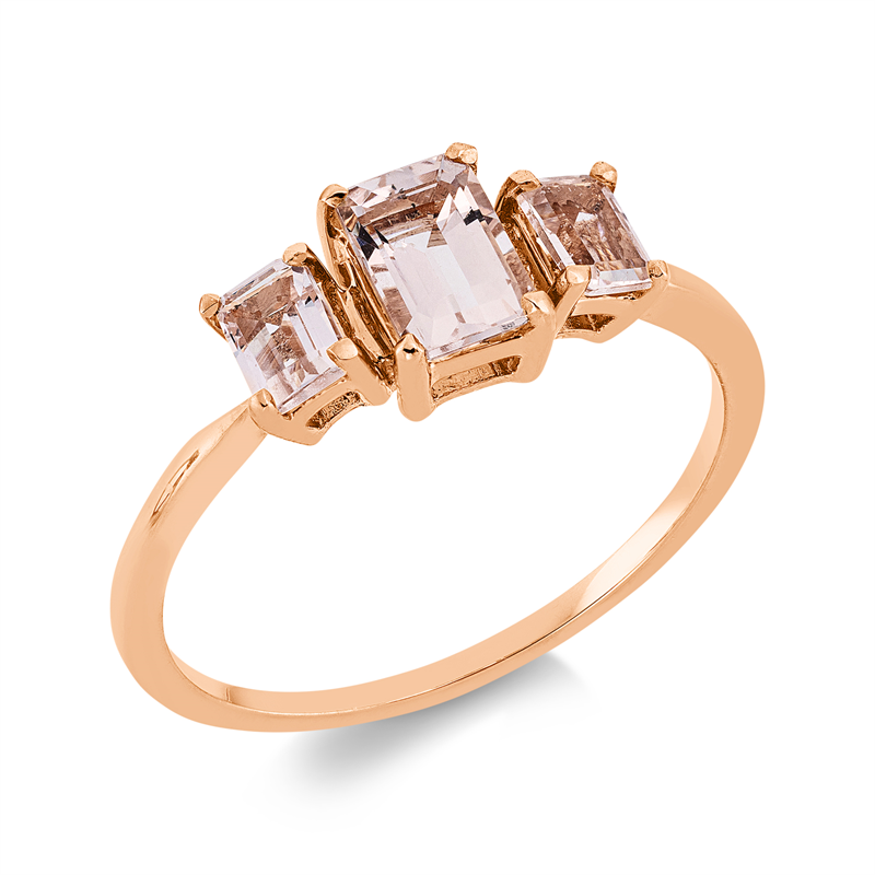 Image 90001859 - Ring 4er-Krappe 18 kt RG, 1 Morganit 0,57 ct, 2 Morganit 0,42 ct, ...
