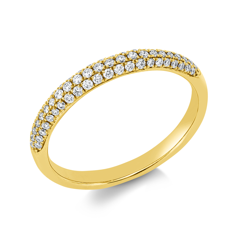 Image 90001890 - Ring 18 kt GG, 67 Brillanten 0,27 ct, TW-si, B:2,5 mm, Weite:54 =*=*= Unterkategorie: ...