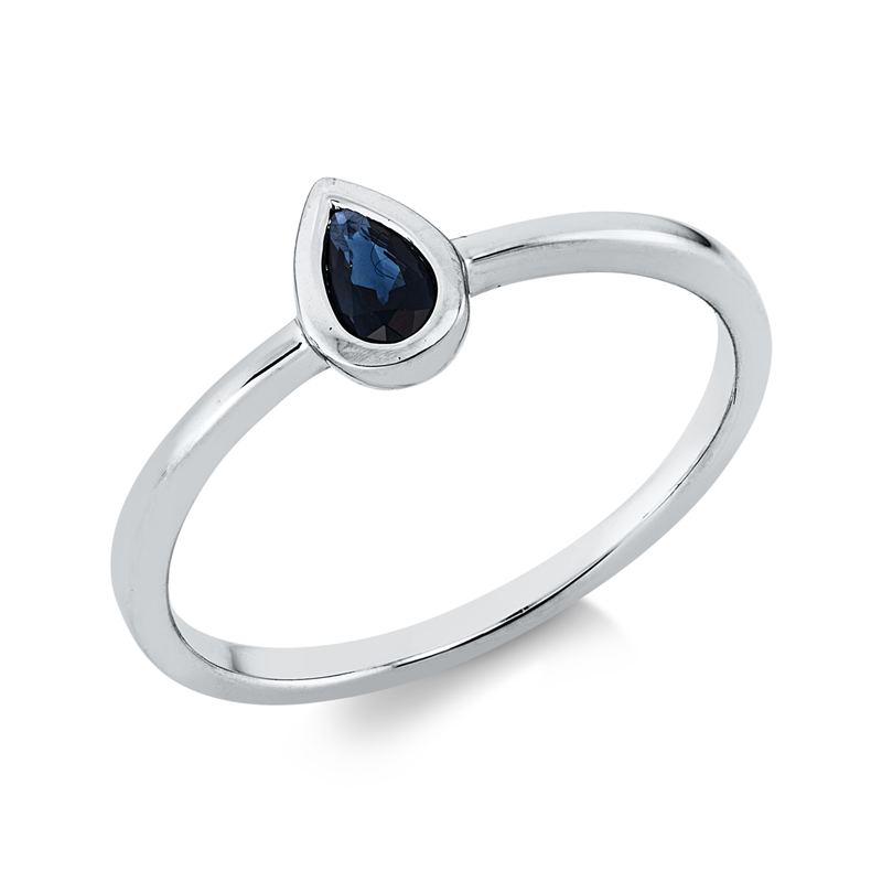 Image 90001935 - Ring 18 kt WG, 1 Saphir 0,25 ct blau, Weite:54 =*=*= Unterkategorie: Farbstein Classic, ...
