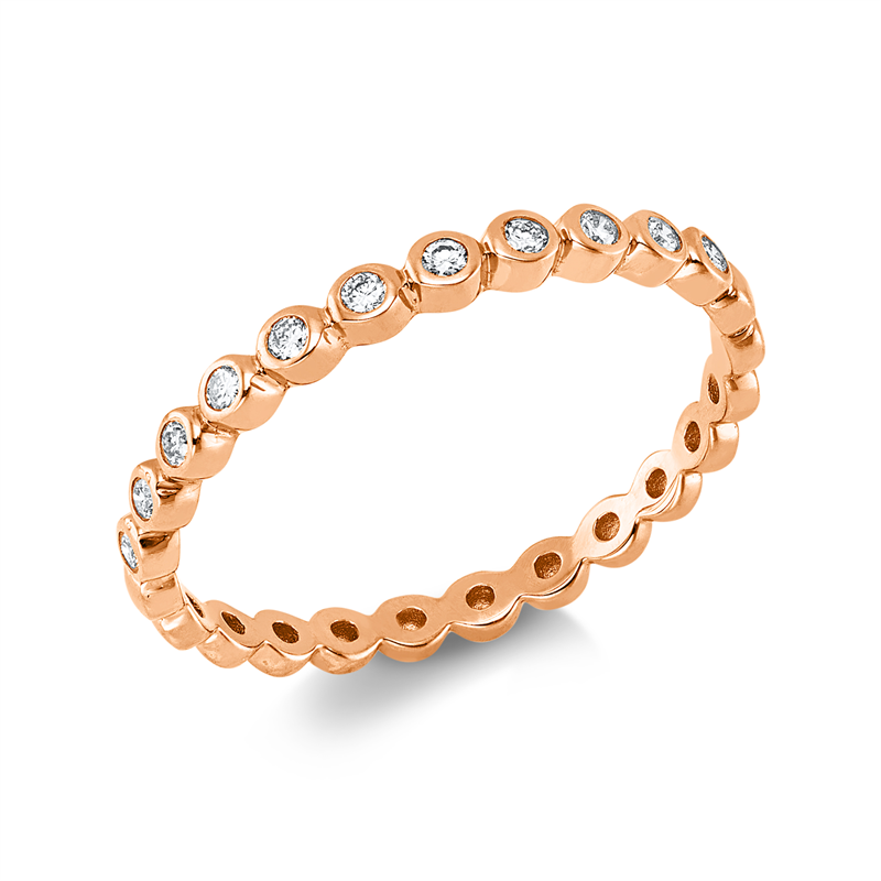 Image 90001939 - Ring 18 kt RG, 11 Brillanten 0,12 ct, TW-si, Weite:54 =*=*= Unterkategorie: Modern ...