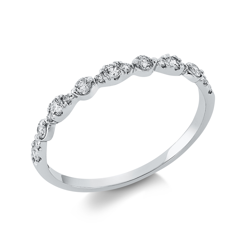 Image 90001942 - Ring 18 kt WG, 17 Brillanten 0,25 ct, TW-si, Weite:54 =*=*= Unterkategorie: Modern ...