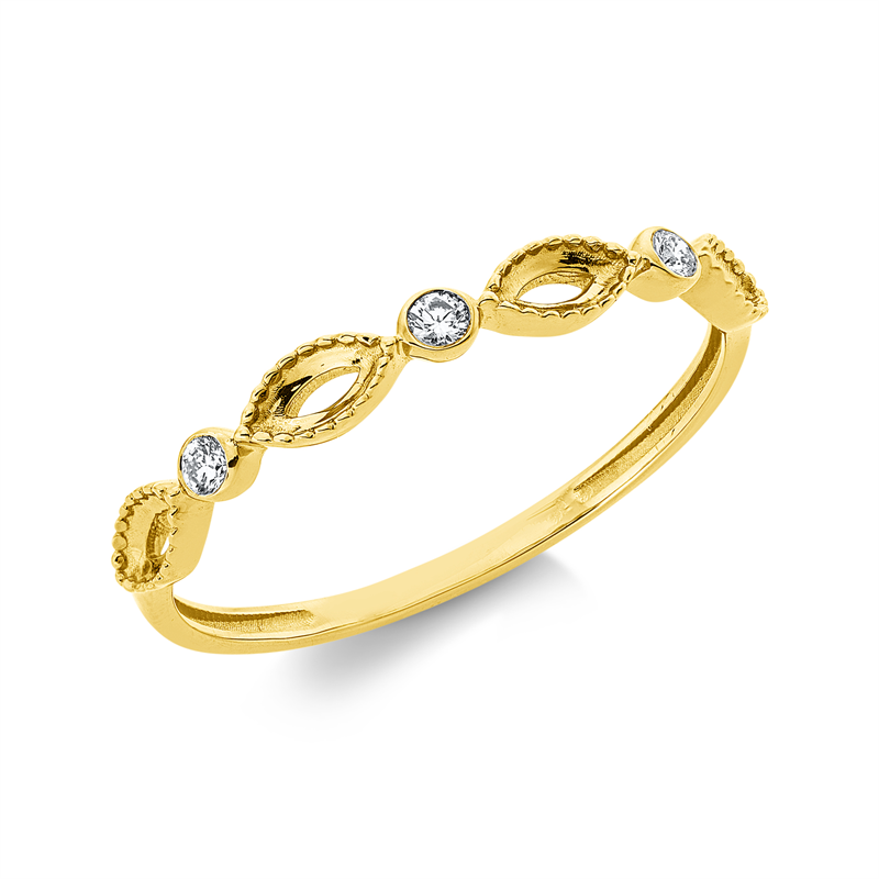 Image 90001944 - Ring 18 kt GG, 3 Brillanten 0,06 ct, TW-si, Weite:54 =*=*= Unterkategorie: Modern ...
