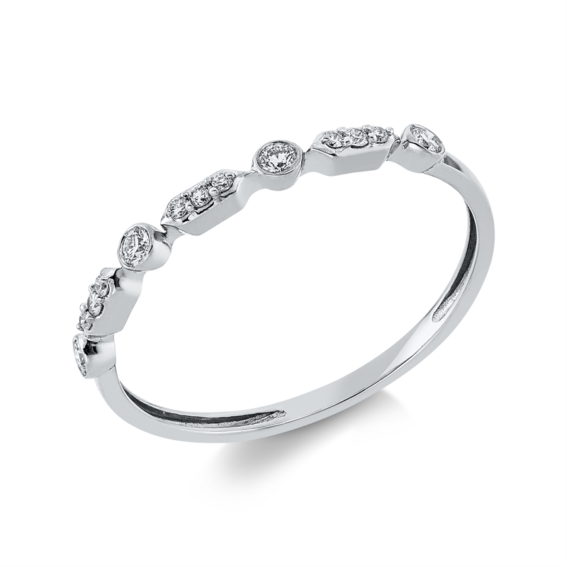Image 90001955 - Ring 18 kt WG, 13 Brillanten 0,11 ct, TW-si, Weite:54 =*=*= Unterkategorie: Modern ...