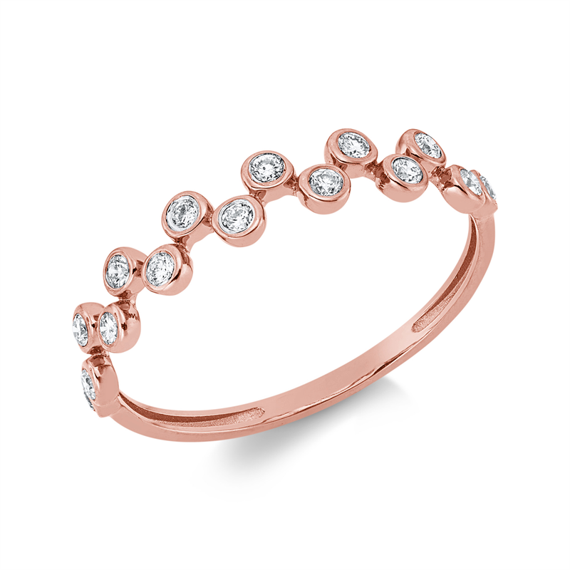 Image 90001957 - Ring 18 kt RG, 15 Brillanten 0,22 ct, TW-si, Weite:54 =*=*= Unterkategorie: Modern ...