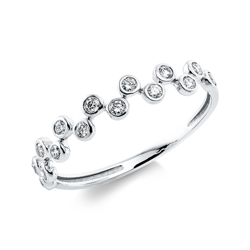 Image 90001958 - Ring 18 kt WG, 15 Brillanten 0,22 ct, TW-si, Weite:54 =*=*= Unterkategorie: Modern ...