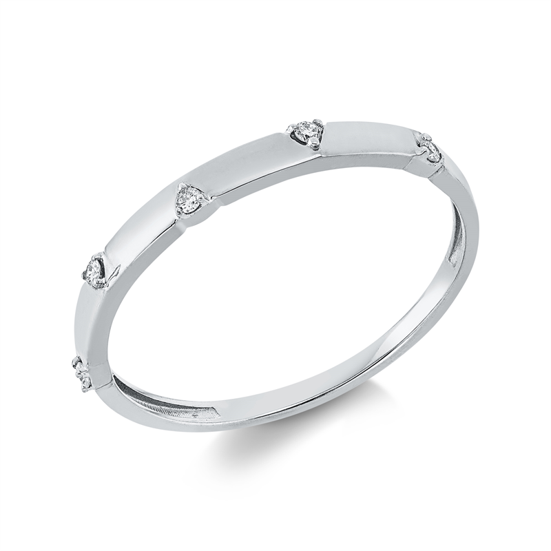 Image 90001961 - Ring 18 kt WG, 5 Brillanten 0,05 ct, TW-si, Weite:54 =*=*= Unterkategorie: Modern ...