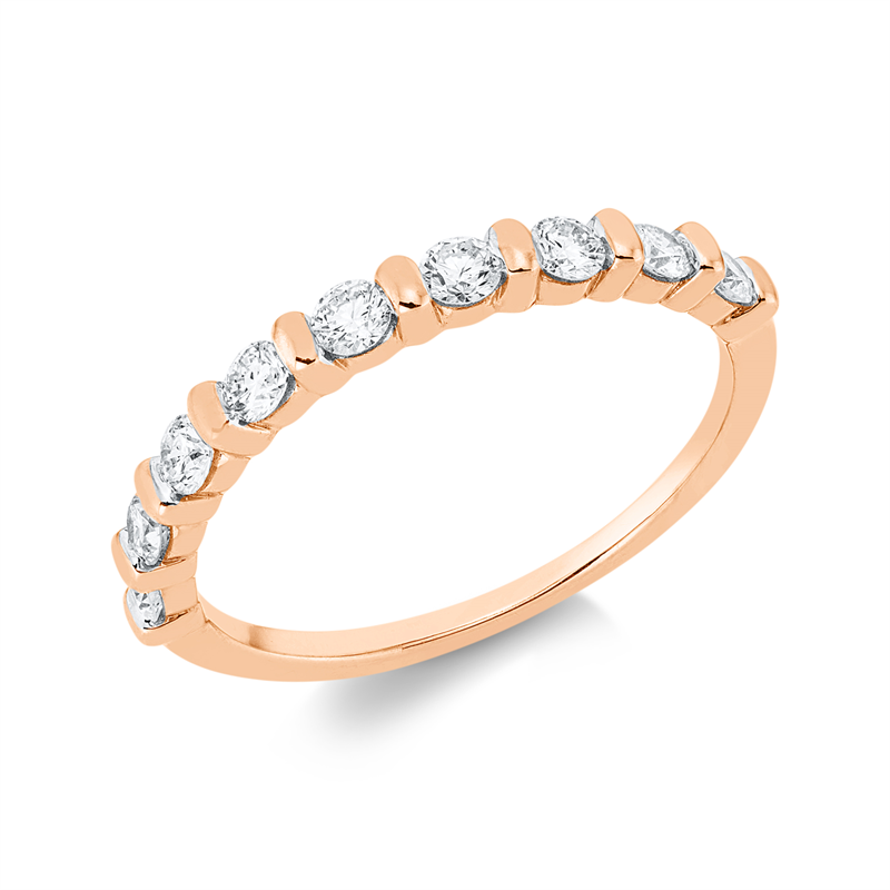 Image 90001963 - Ring 18 kt RG, 9 Brillanten 0,46 ct, TW-si, Weite:54 =*=*= Unterkategorie: Modern ...