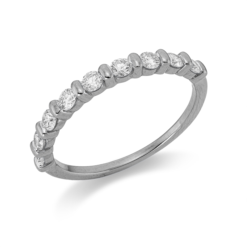 Image 90001964 - Ring 18 kt WG, 9 Brillanten 0,51 ct, TW-si, Weite:54 =*=*= Unterkategorie: Modern ...