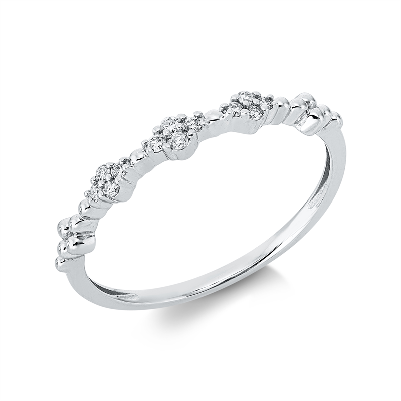 Image 90001972 - Ring 18 kt WG, 12 Brillanten 0,08 ct, TW-si, Weite:54 =*=*= Unterkategorie: Modern ...
