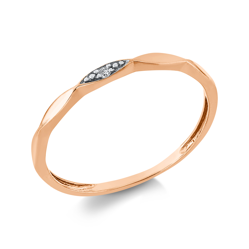 Image 90001974 - Ring 18 kt RG, Fassung rhodiniert, 1 Brill. 0,02 ct, TW-si, ...