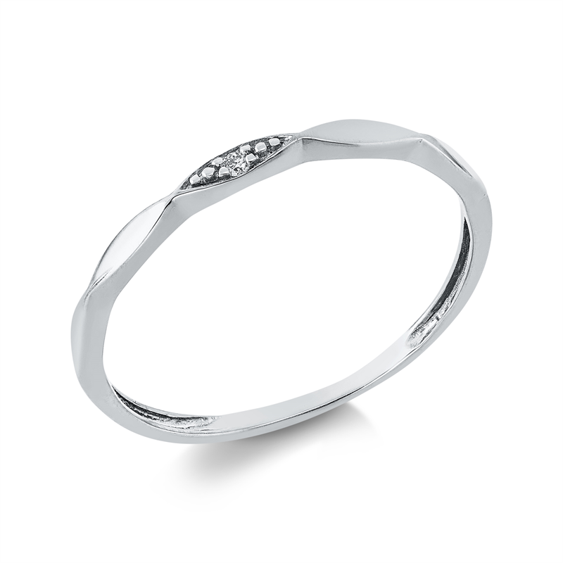 Image 90001975 - Ring 18 kt WG, 1 Brill. 0,02 ct, TW-si, Weite:54 =*=*= Hauptmaterial: Weißgold, ...