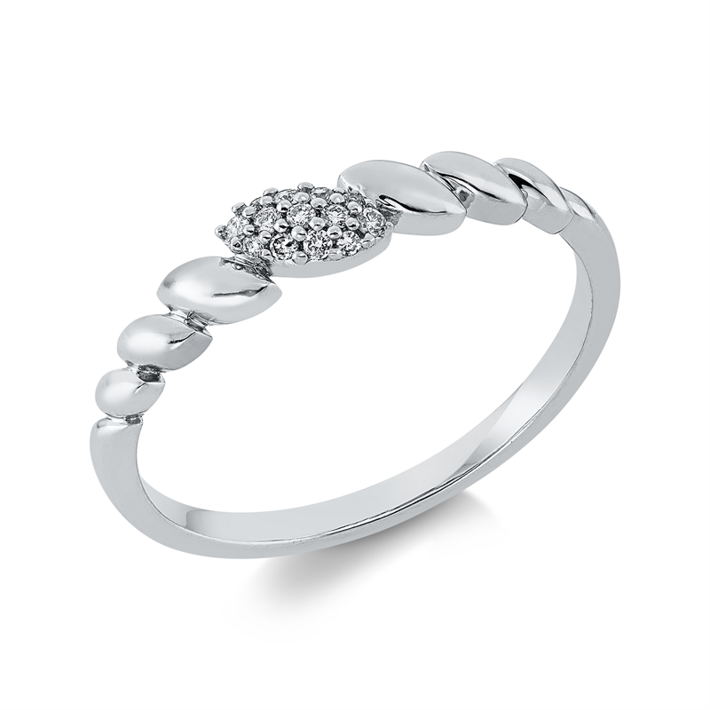 Image 90001977 - Ring 18 kt WG, 13 Brillanten 0,07 ct, TW-si, Weite:54 =*=*= Unterkategorie: Modern ...