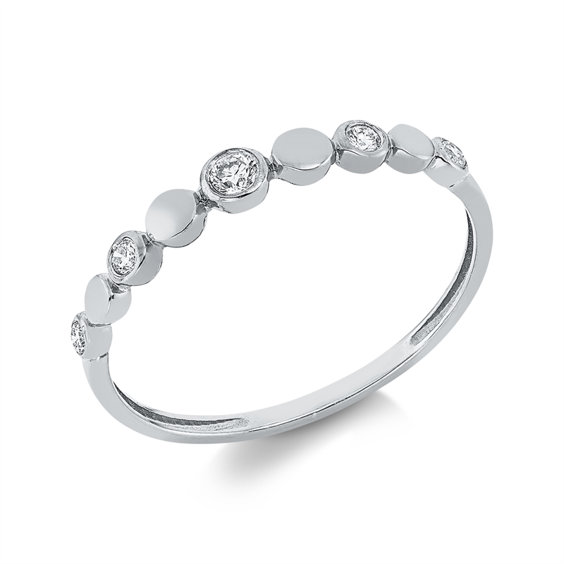 Image 90001982 - Ring 18 kt WG, 5 Brillanten 0,10 ct, TW-si, Weite:54 =*=*= Unterkategorie: Modern ...