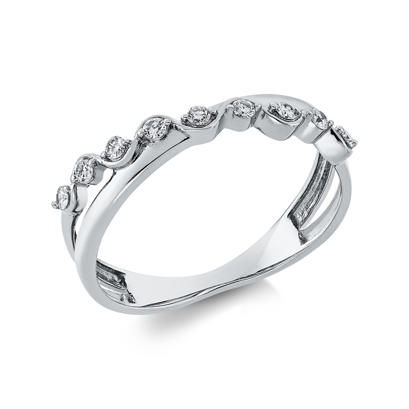 Image 90001987 - Ring 18 kt WG, 9 Brillanten 0,13 ct, TW-si, Weite:54 =*=*= Unterkategorie: Modern ...