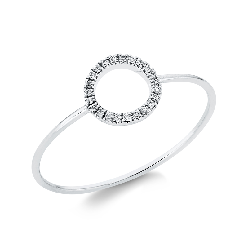 Image 90001996 - Ring 18 kt WG Kreis, 23 Brillanten 0,04 ct, TW-si, H:6,7 mm, B:6,7 mm, ...