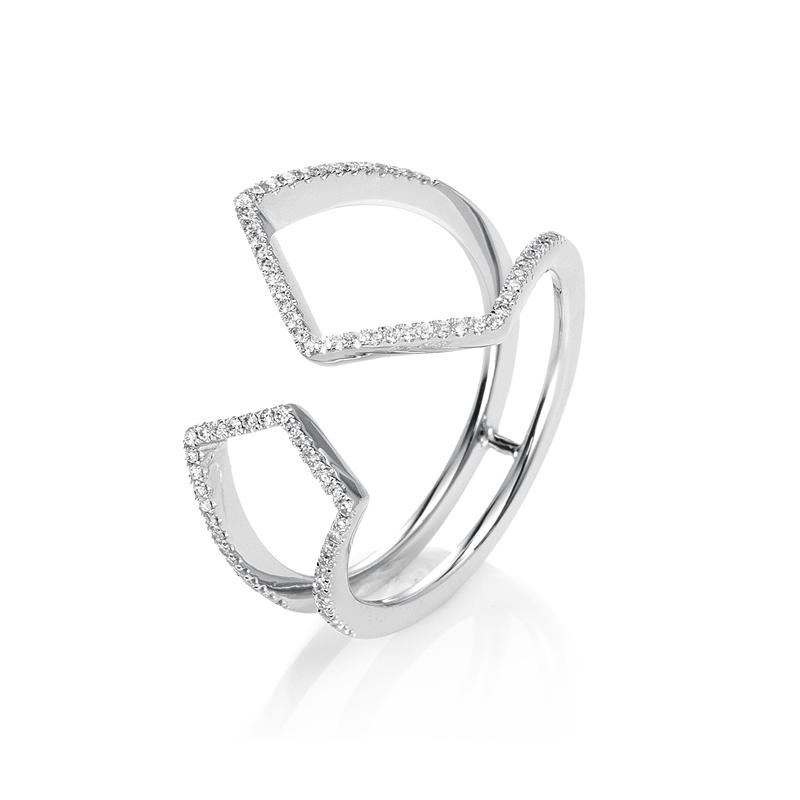 Image 90002003 - Ring 18 kt WG, 86 Brillanten 0,19 ct, TW-si, Weite:54 =*=*= Unterkategorie: Modern ...