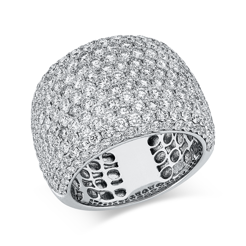Image 90002005 - Ring 18 kt WG, 253 Brillanten 3,44 ct, TW-vsi, B:15,4 mm, ...