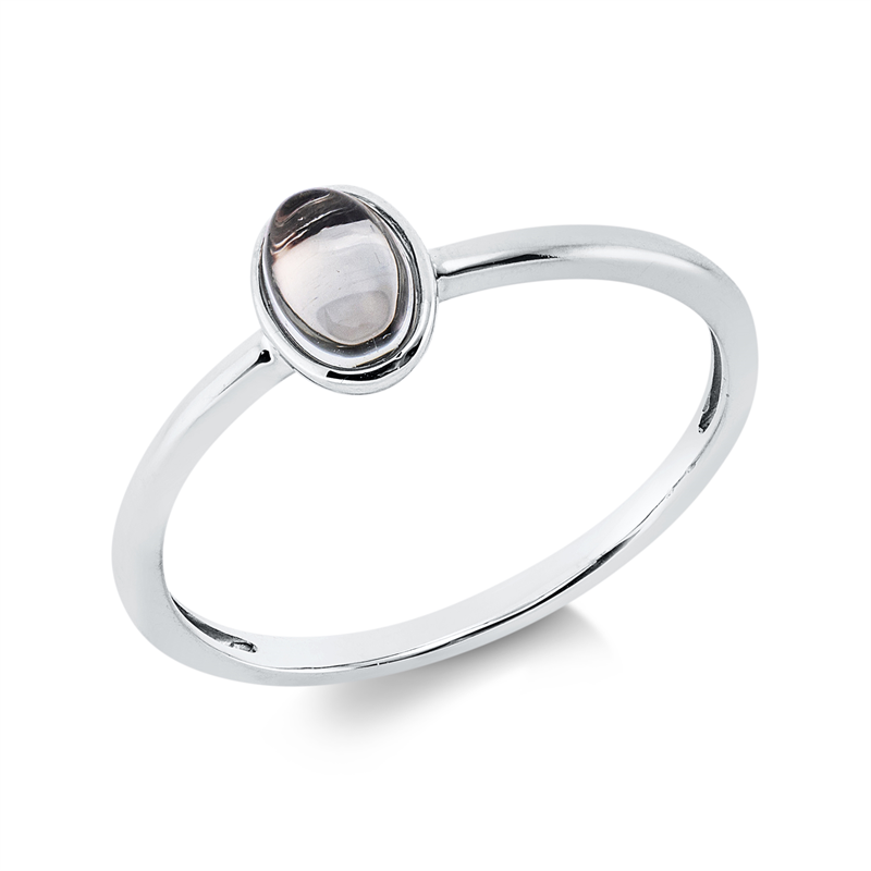 Image 90002030 - Ring Zarge 18 kt WG Oval, 1 Amethyst 0,42 ct grün, H:5,1 mm, B:6,9 mm, ...