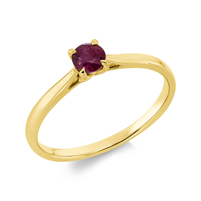 Image 90002075 - Ring 18 kt GG, 1 Rubin 0,36 ct rot, H:4,0 mm, B:4,4 mm, Weite:54 =*=*= Unterkategorie: ...