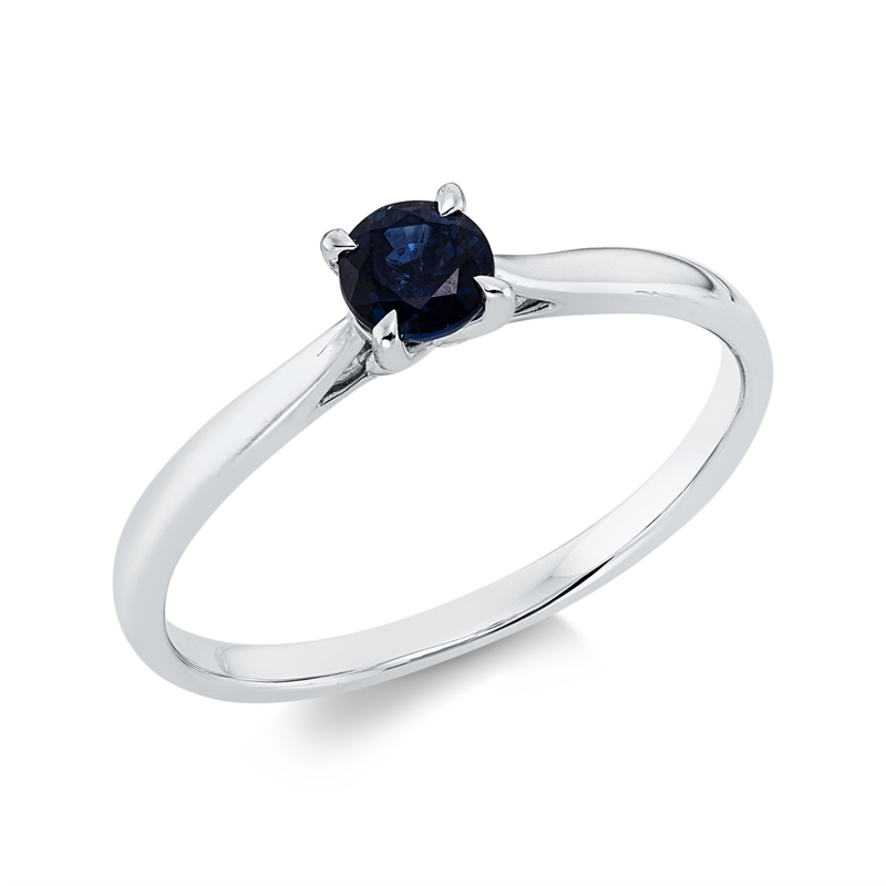 Image 90002076 - Ring 18 kt WG, 1 Saphir 0,37 ct blau, H:4,0 mm, B:4,4 mm, ...