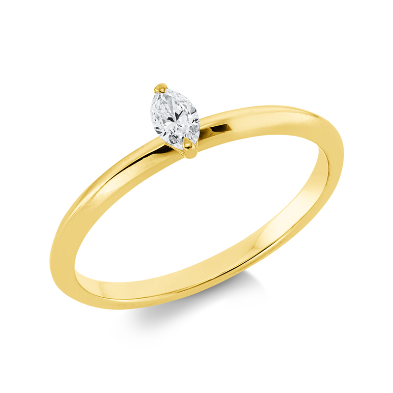 Image 90002082 - Ring 2er-Krappe 18 kt GG, 1 Navette 0,14 ct, TW-si, Weite:54 =*=*= Unterkategorie: ...