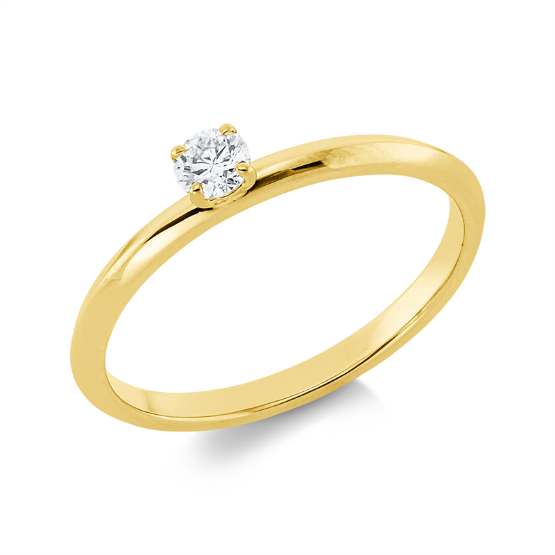Image 90002088 - Ring 4er-Krappe 18 kt GG, 1 Brill. 0,14 ct, TW-si, Weite:54 =*=*= Unterkategorie: ...