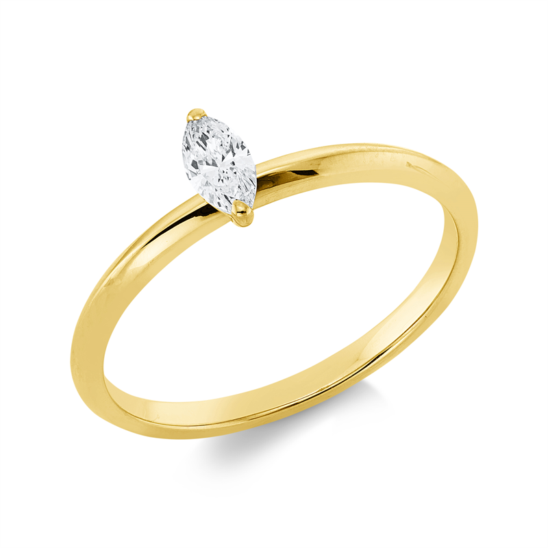 Image 90002091 - Ring 2er-Krappe 18 kt GG, 1 Navette 0,20 ct, TW-si, H:2,9 mm, B:6,2 mm, ...