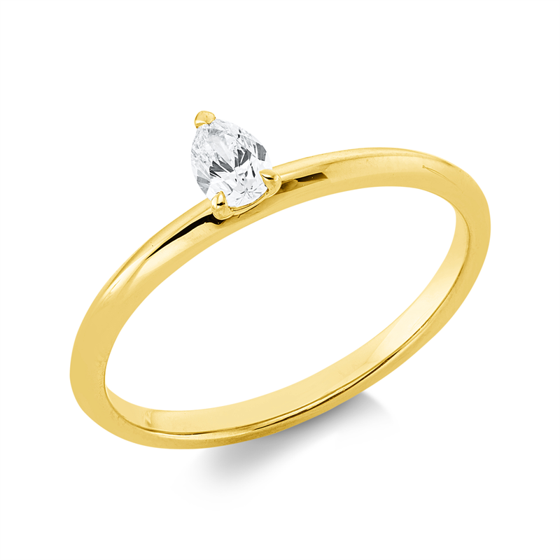 Image 90002092 - Ring 3er-Krappe 18 kt GG, 1 Tropfen 0,21 ct, TW-si, H:3,3 mm, B:5,0 mm, ...