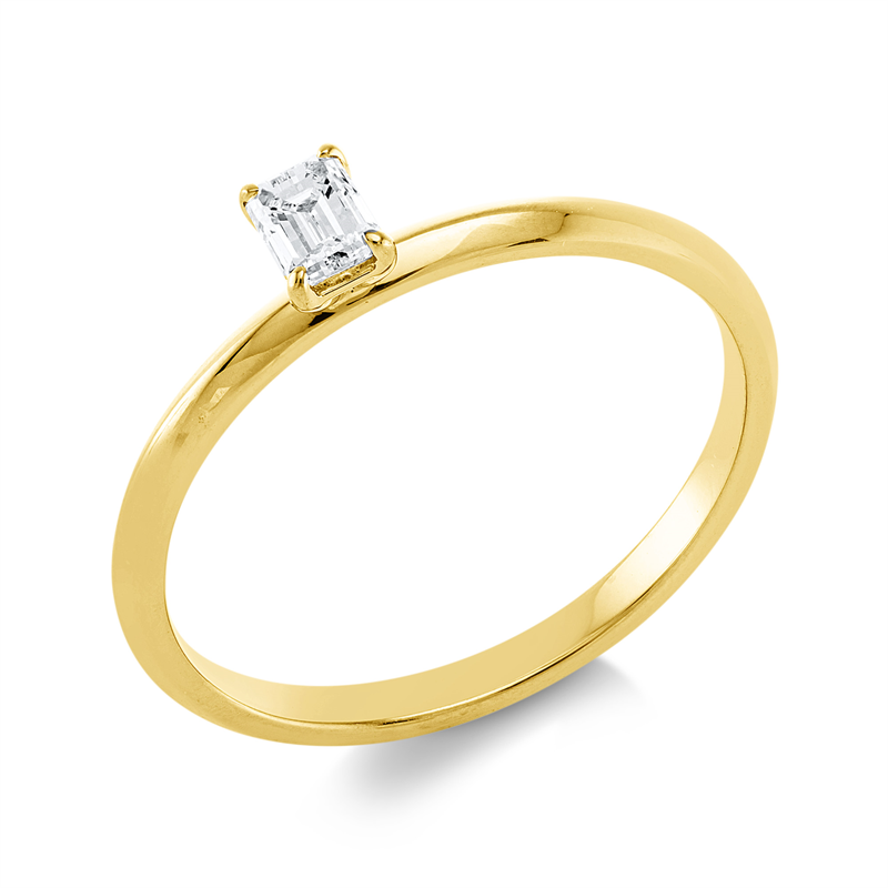 Image 90002093 - Ring 4er-Krappe 18 kt GG, 1 Sm.schliff 0,21 ct, TW-si, H:3,2 mm, B:4,2 mm, ...