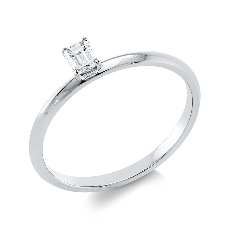 Image 90002095 - Ring 4er-Krappe 18 kt WG, 1 Sm.schliff 0,21 ct, TW-si, Weite:54 =*=*= Unterkategorie: ...