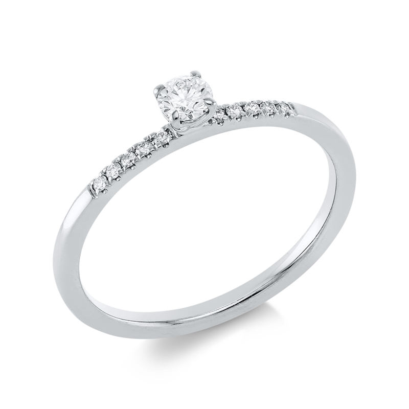 Image 90002105 - Ring 4er-Krappe 18 kt WG, 11 Brillanten 0,19 ct, TW-si, Weite:54 =*=*= Unterkategorie: ...