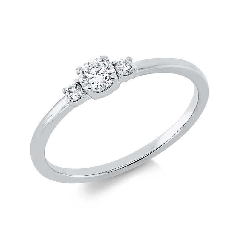 Image 90002131 - Ring 4er-Krappe 18 kt WG, 3 Brillanten 0,24 ct, TW-si, Weite:54 =*=*= Unterkategorie: ...