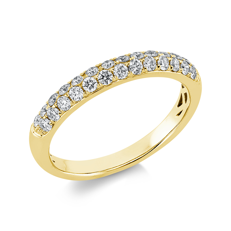 Image 90002278 - Ring 18 kt GG, 27 Brillanten 0,49 ct, TW-si, B:3,0 mm, S:2,6 mm, ...