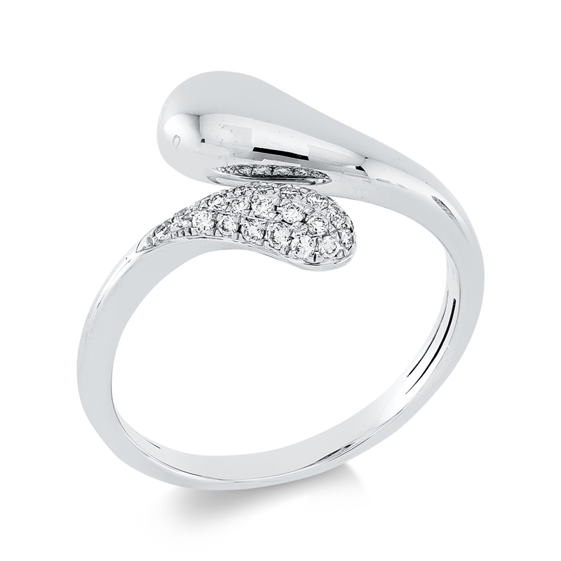 Image 90002305 - Ring 14 kt WG, 26 Brillanten 0,13 ct, TW-si, Weite:54 =*=*= Unterkategorie: Pavé, ...