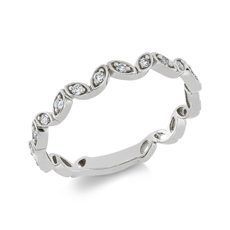 Image 90002310 - Ring 18 kt WG, 15 Brillanten 0,12 ct, TW-si, Weite:54 =*=*= Unterkategorie: Modern ...