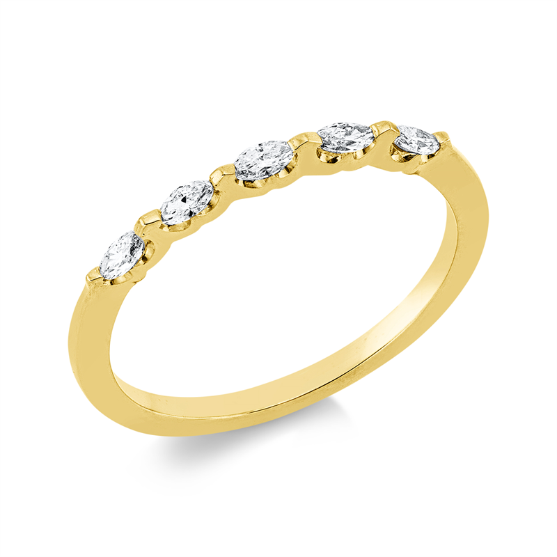 Image 90002312 - Ring 18 kt GG, 5 Navette 0,20 ct, TW-si, Weite:54 =*=*= Unterkategorie: Modern Woman, ...