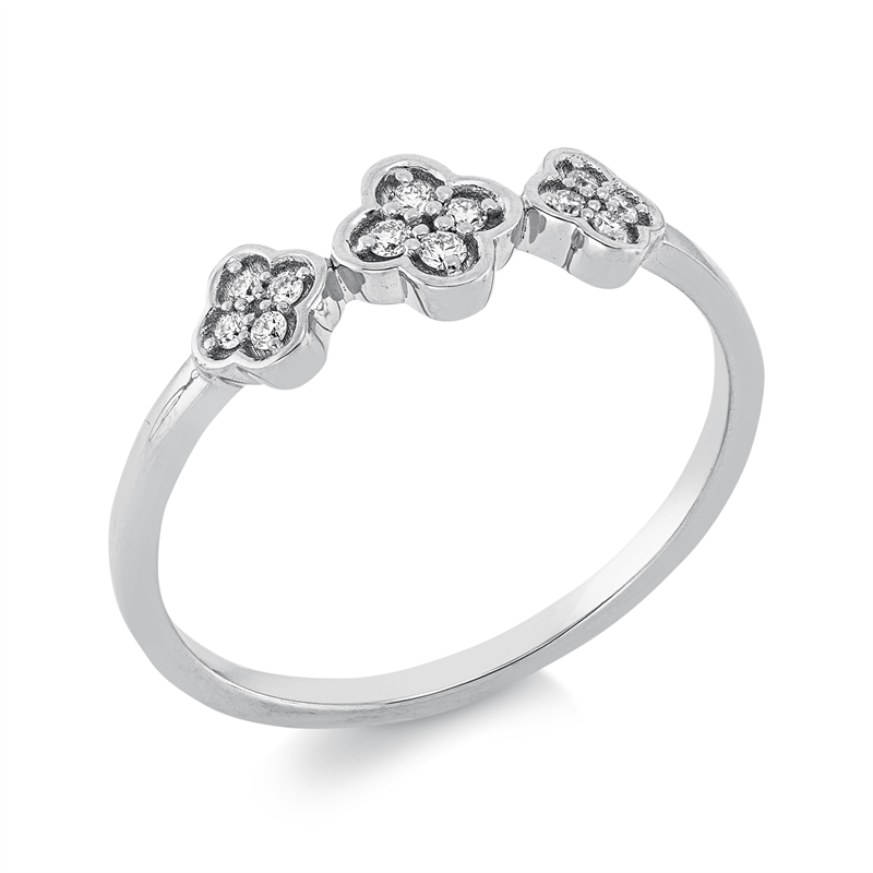 Image 90002320 - Ring 18 kt WG, 12 Brillanten 0,09 ct, TW-si, B:5,4 mm, Weite:54 =*=*= Unterkategorie: ...