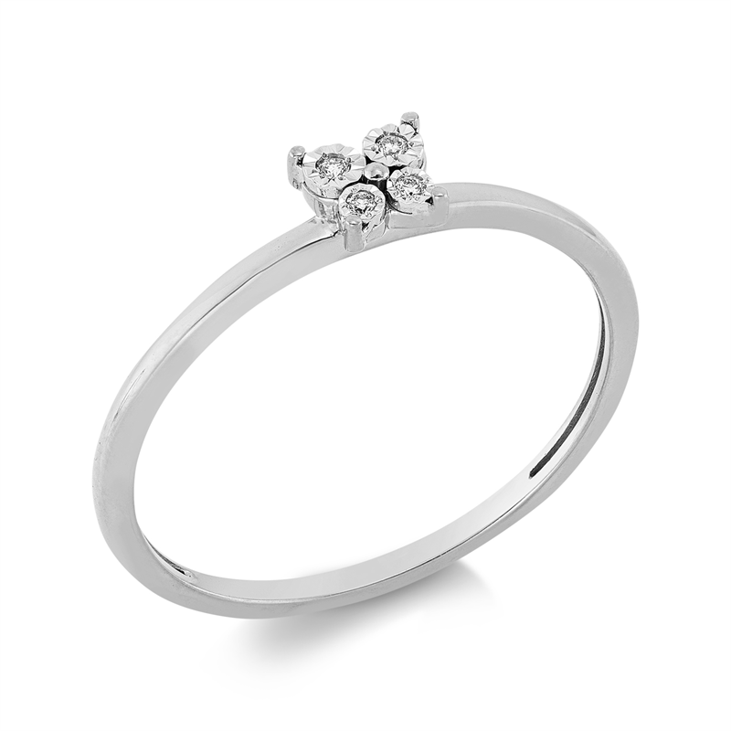 Image 90002323 - Ring 18 kt WG, 4 Brillanten 0,02 ct, TW-si, Weite:54 =*=*= Unterkategorie: Modern ...