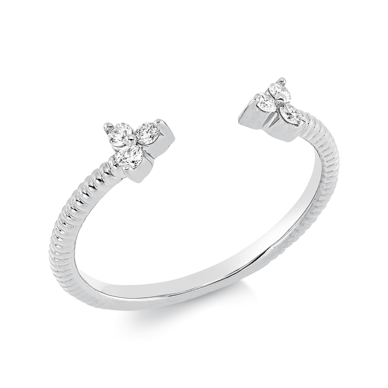 Image 90002328 - Ring 18 kt WG, 6 Brillanten 0,10 ct, TW-si, B:4,0 mm, Weite:54 =*=*= Unterkategorie: ...
