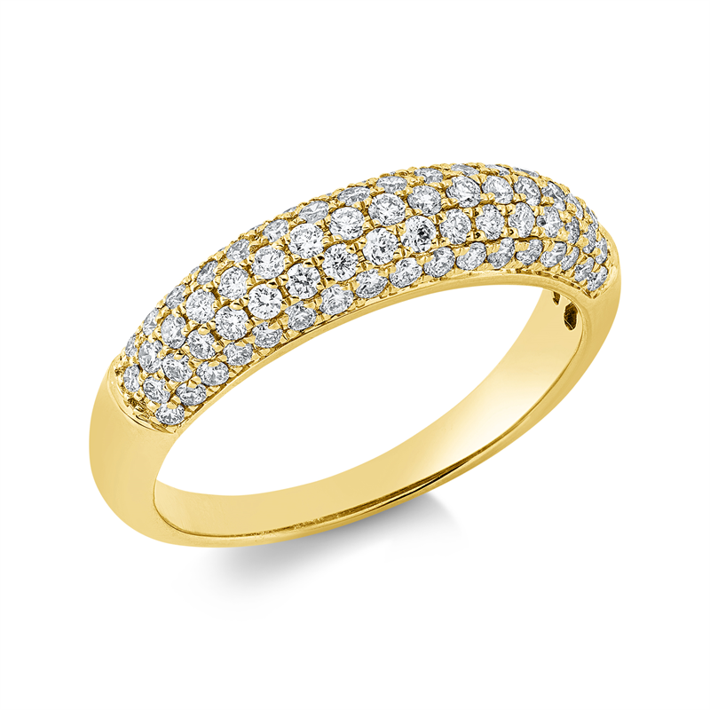Image 90002329 - Ring 18 kt GG, 83 Brillanten 0,67 ct, TW-si, Weite:54 =*=*= Unterkategorie: Pavé, ...