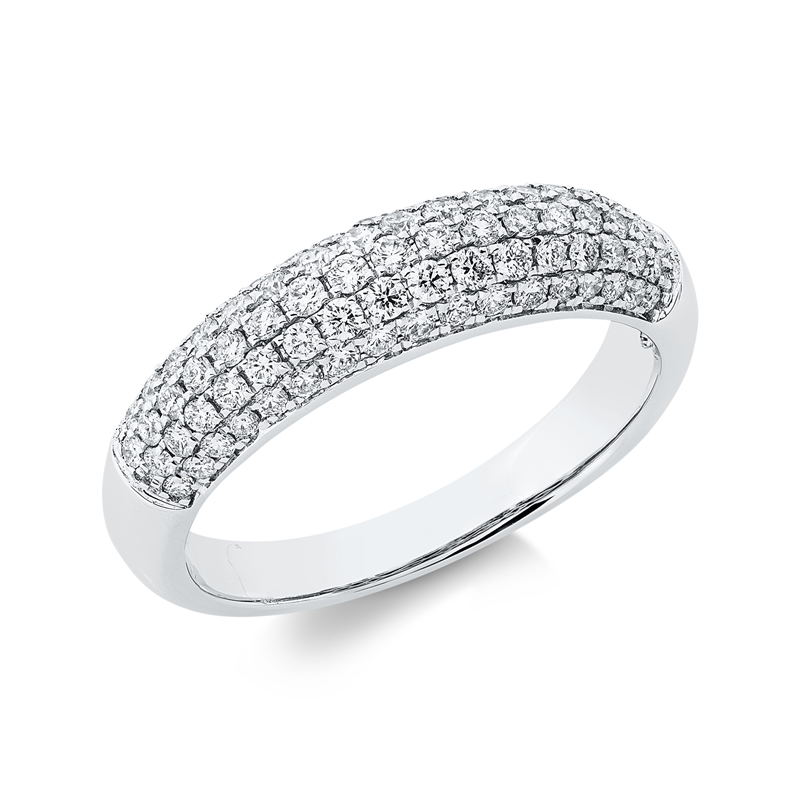 Image 90002330 - Ring 18 kt WG, 83 Brillanten 0,68 ct, TW-si, Weite:54 =*=*= Unterkategorie: Pavé, ...