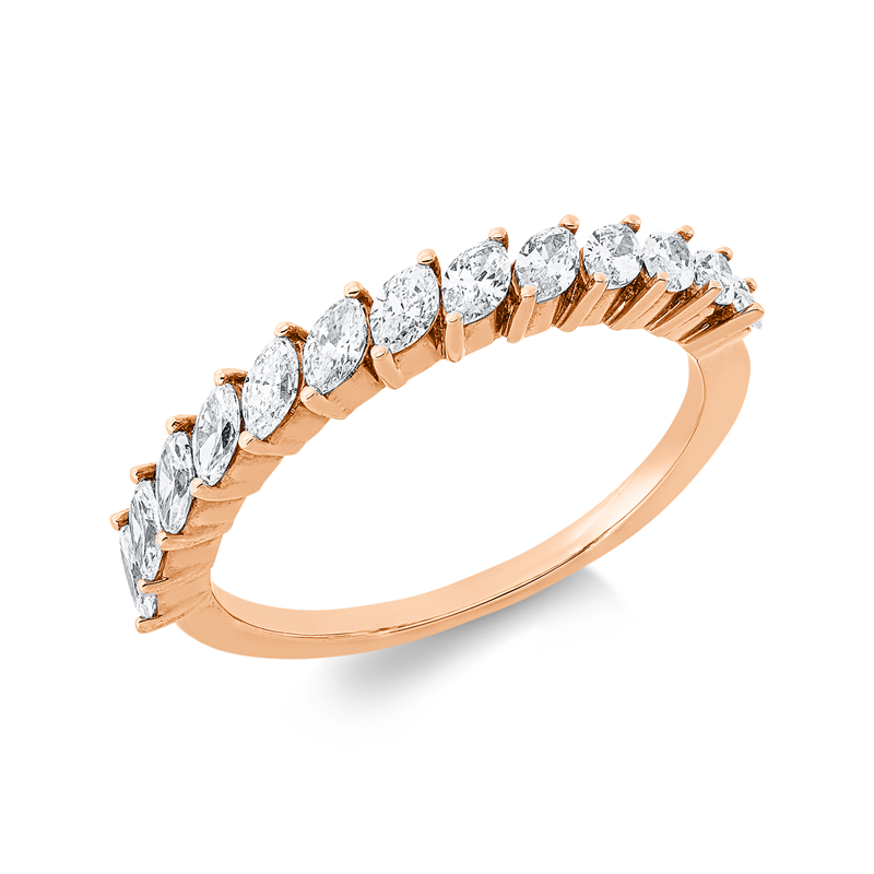 Image 90002334 - Ring 18 kt RG, 13 Navette 0,70 ct, TW-si, B:3,2 mm, Weite:54 =*=*= Unterkategorie: ...