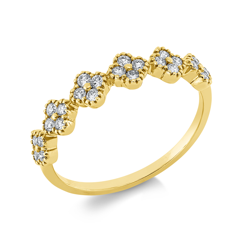 Image Ring 18 kt GG, 24 Brillanten 0,29 ct, TW-si, Weite:53